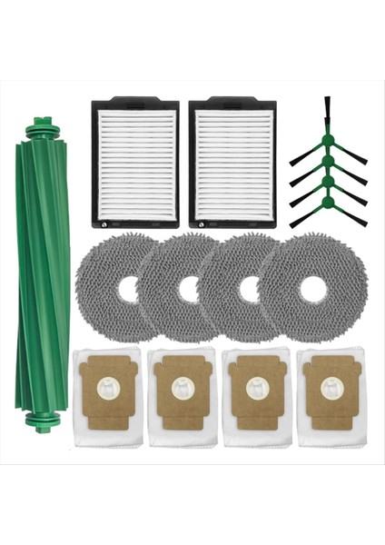 Irobot Roomba Plus 505 COMBO/405 Combo Elektrikli Süpürge Aksesuarları Için 15 Adet Ana Yan Fırça Filtreleri Paspas Pedi Toz Torbası (Yurt Dışından)