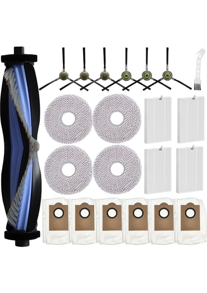 Lefant M3 Robot Süpürge Için 1 Ana Fırça 4 Hepa Filtre 4 Paspas Pedi 6 Toz Torbası 6 Yan Fırça 1 Temizleme Aracı (Yurt Dışından)