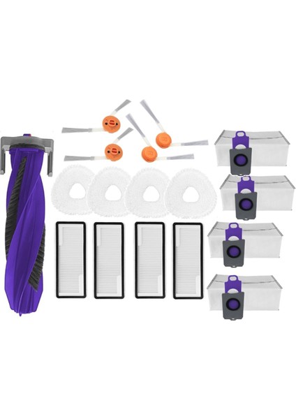 17 Adet Rulo Fırça Yan Fırça Paspaslar Ped Filtreler Toz Torbası Narwal Freo X10PRO/YJCC027 Elektrikli Süpürge Aksesuarları (Yurt Dışından)