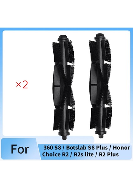 360 S8 / Botslab S8 Plus / Honor Choice R2 / R2S Lite / R2 Plus Süpürme Makinesi Aksesuarları Için 2 Adet Ana Fırça (Yurt Dışından) modelleri