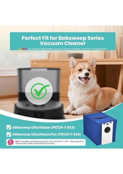 10 Adet Toz Torbası Bobsweep Ultravision Kendi Kendine Boşalan Robotlu Süpürge Parçaları Yedek Toz Torbaları (Yurt Dışından) modelleri
