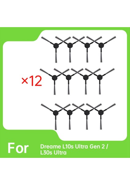 Dreame L10S Ultra Gen 2/L30S Ultra Süpürgesi Süpürgesi Aksesuarları Yan Fırça Yedek Parçaları Için 12 Adet Yan Fırça (Yurt Dışından) indirimleri