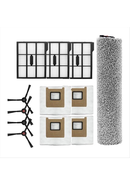 12 Adet Rulo Fırça Yan Fırça Toz Torbası Filtre Eufy E25 OMNI/E28 Omni Robotlu Süpürge Parçası (Yurt Dışından) modelleri