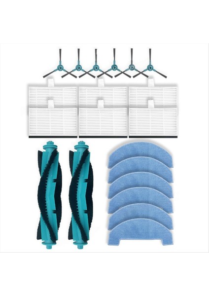 Mova E20 Artı Liectroux M70 Pro Ultenic T10 Lite Elektrikli Süpürge Parçaları Rulo Fırça Yan Fırça Filtre Paspas Pedi (Yurt Dışından)