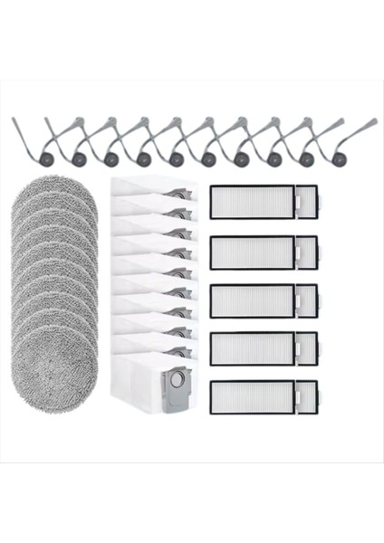 Roborock Saros Z70/G30 Uzay Elektrikli Süpürge Yedek Parçalar Yan Fırça Toz Torbası Filtreleri Paspas Pedleri (Yurt Dışından)