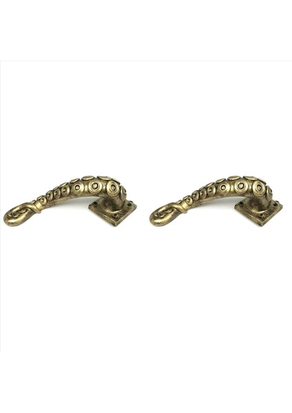 2x Vintage Ahtapot Kapı Kolu Hayvan Tarzı Açık Kanca Antik Çekmece Mobilya Çekme Kolu (Yurt Dışından)