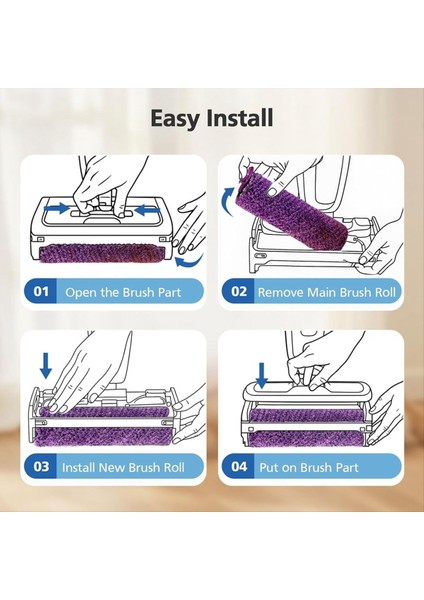 SD201 Köpekbalığı Buhar Alma Için Fırça Rulo 3&#39 Ü 1 Arada Buharlı Paspas SD200 SD201C SD201Q SD205 Modelleri Yedek Parçalar (Yurt Dışından) modelleri