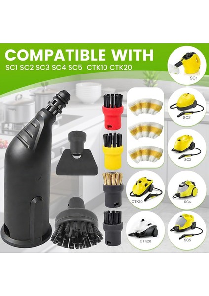 Buharlı Temizleyici Aksesuarları Karcher Sc1 Sc2 Sc3 Sc4 Sc5 CTK10 CTK20 El Buharlı Temizleyici Memesi Mikrofiber Bezler (Yurt Dışından) fırsatları