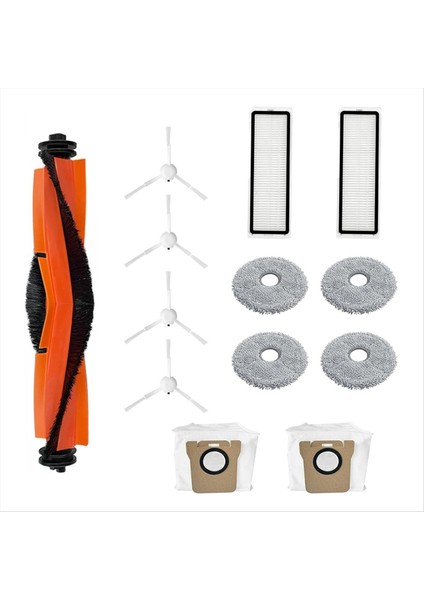 13 Adet Xiaomi X20+/X10+ Süpürme Makinesi Aksesuarları Ana Yan Fırça Paspas Filtresi Toz Torbaları (Yurt Dışından)