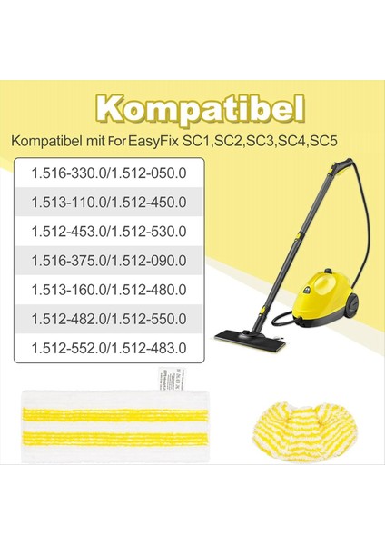 10 Adet Mikrofiber Zemin Bezi ve El Memesi Pedleri Karcher Easyfix Sc1 Sc2 Sc3 Sc4 Sc5 Buharlı Temizleyici Mikrofiber Bezler (Yurt Dışından) fırsatları