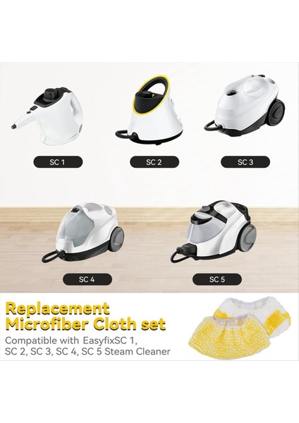6 Adet Mikrofiber Paspas Bezi Bez Karcher Easyfix Sc1 Sc2 Sc3 Sc4 Sc5 Buharlı Temizleyici Yedek El Memesi Bez Seti (Yurt Dışından) fırsatları