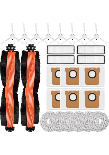 Xiaomi X20+ / X10+ Robotlu Süpürge Için Aksesuar Seti Ana Yan Fırça Hepa Filtre Paspas Bezi Toz Torbaları (Yurt Dışından)