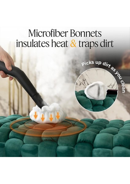 Dupray Küçük Üçgen Bonnets Yeniden Kullanılabilir Mikrofiber Temizleme Pedleri Buharlı Temizleyiciler Sert Zemin Fayans Harç 4 Adet (Yurt Dışından) indirimleri