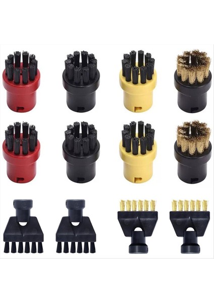12 Adet Buhar Yuvarlak Fırça Seti Yedek Parçalar Karcher Sc1 Sc2 Sc3 Sc4 Sc5 Sc7 CTK10 CTK20 Buharlı Temizleyici Aksesuarları (Yurt Dışından)