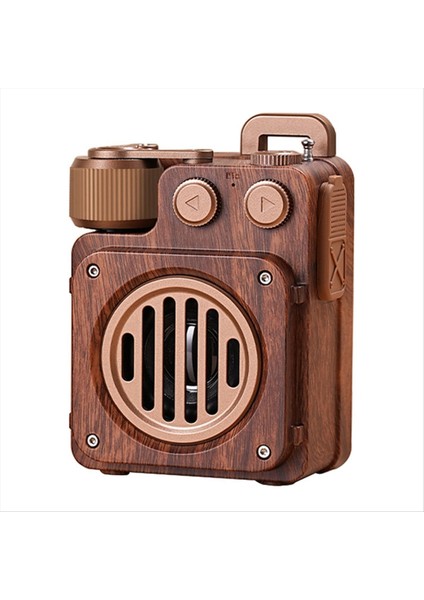 Taşınabilir Seyirci Ses Kutusu Bluetooth Hoparlör Retro Açık Radyo Kablosuz Bağlantı Vintage Stil Müzik Çalar (Yurt Dışından)