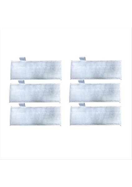 Mikrofiber Paspas Bezi Pedi Dolum Dupray Buharlı Temizleyici Aksesuarları Yedek Buharlı Temizleme Pedi 6 Adet (Yurt Dışından)