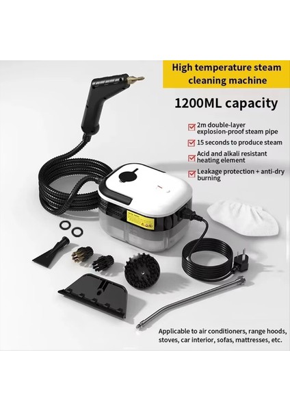 Taşınabilir Buhar Temizleyici Yüksek Sıcaklık Ev Sterilizasyonu Klima, Sofa, Mutfak Kaputu Araba Steam Temizleyici (Ingiltere) B Için (Yurt Dışından) modelleri