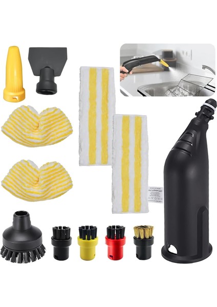 Buharlı Temizleyici Aksesuarları Karcher Sc1 Sc2 Sc3 Sc4 Sc5 Yuvarlak Fırça Büyük Kavisli Meme Buhar Küreği Yuvarlak Fırça (Yurt Dışından)