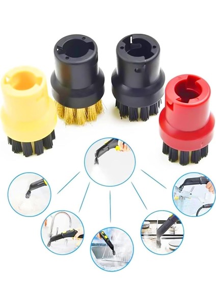Buharlı Temizleyici Aksesuarları Karcher Sc1 Sc2 Sc3 Sc4 Sc5 Yuvarlak Fırça Büyük Kavisli Meme Buhar Küreği Yuvarlak Fırça (Yurt Dışından) fırsatları