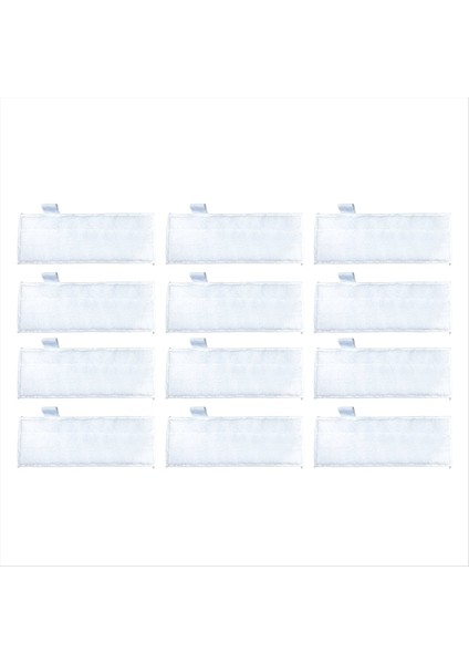 12 Adet Buharlı Temizleme Pedi Dupray Buharlı Temizleyici Yedek Parçalar Mikrofiber Paspas Bezi Buharlı Paspas Pedleri (Yurt Dışından)