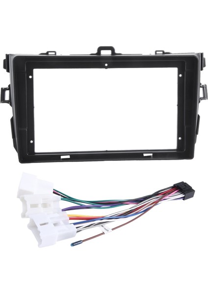 2 Takım 9 Inç Araç DVD Oynatıcı Çerçeve Ses Dash Trim Kitleri Paneli Radyo Oynatıcı Ekranı 2 Din Toyota Corolla 2007-2013 Için (Yurt Dışından) fiyatları