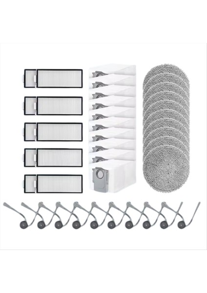 Roborock Saros Z70/G30 Uzay Elektrikli Süpürge Yedek Parçalar Yan Fırça Toz Torbası Filtreleri Paspas Pedleri (Yurt Dışından) fiyatları