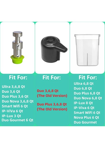 Instant Pot Duo/duo Plus 5 6 Qt IP-DUO50 IP-DUO60 ve Ip-Duo Plus 60 Için Yedek Parçalar Sızdırmazlık Halkasını Içerir (Yurt Dışından) fırsatları