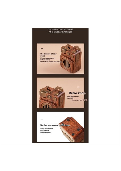 Taşınabilir Seyirci Ses Kutusu Bluetooth Hoparlör Retro Açık Radyo Kablosuz Bağlantı Vintage Stil Müzik Çalar (Yurt Dışından) fırsatları