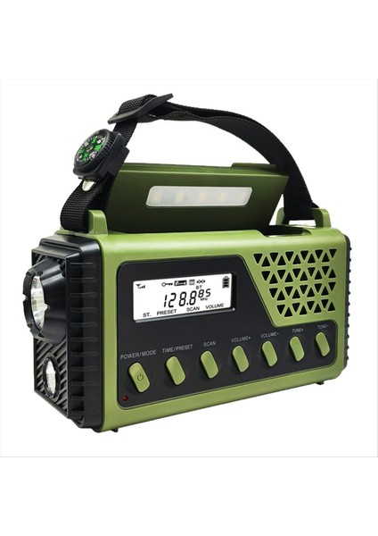 Güneş El Krank Radyo Taşınabilir Acil Durum Radyo Şarj Cihazı El Feneri Saat Ev Açık Havada Kamp Survival Için Sos Uyarısı (Yurt Dışından)