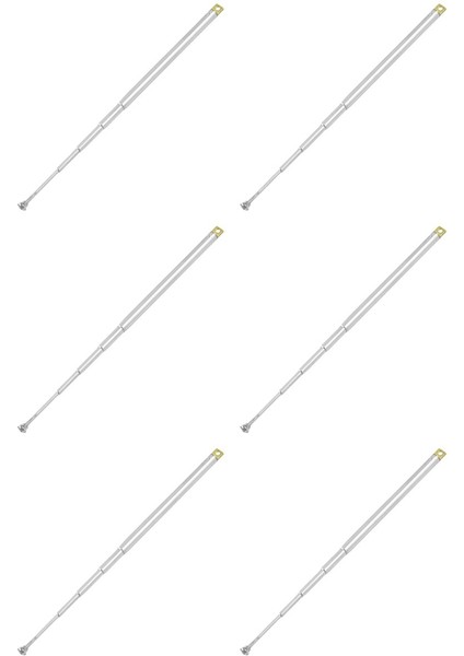 6 Adet 307MM 12 Inç 5 Bölüm Teleskopik Anten Fm Radyo Tv Için Uzaktan Anten (Yurt Dışından)