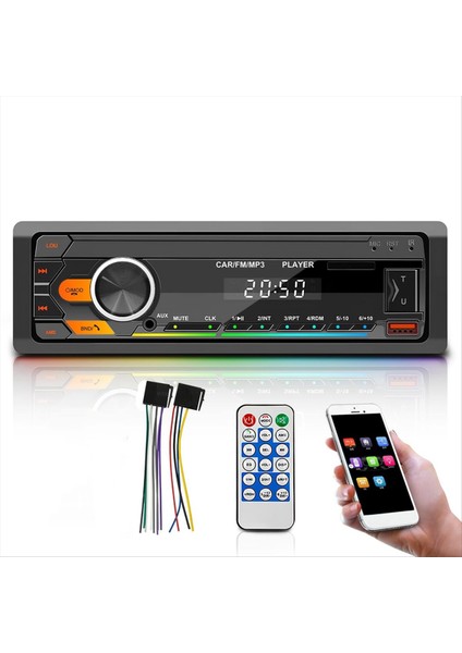 Tek Din Araba Stereo Bluetooth Fm Eller Serbest Arama Araba Radyo ile Usb/aux/sd/mp3 Çalar Araç Ses Stereo Alıcısı (Yurt Dışından) fiyatları