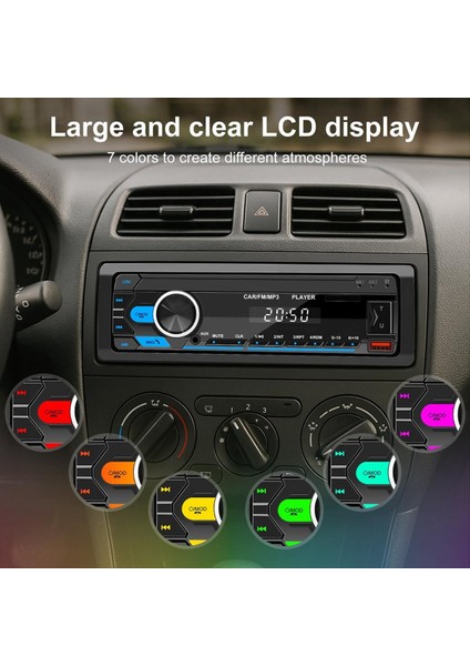 Tek Din Araba Stereo Bluetooth Fm Eller Serbest Arama Araba Radyo ile Usb/aux/sd/mp3 Çalar Araç Ses Stereo Alıcısı (Yurt Dışından) modelleri