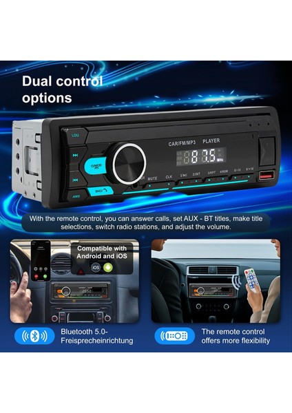 Tek Din Araba Stereo Bluetooth Fm Eller Serbest Arama Araba Radyo ile Usb/aux/sd/mp3 Çalar Araç Ses Stereo Alıcısı (Yurt Dışından) indirimleri