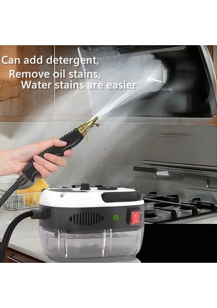 2500W El Türü Buhar Temizleyici Yüksek Sıcaklık Basınçlı Buhar Temizleme Makinesi Araç Araba Buharlayıcı Fırça Başlıkları Us Fiş (Yurt Dışından) indirimleri