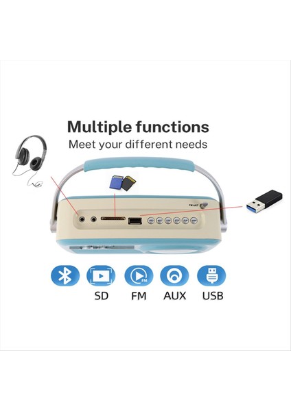 USB Bt Sd Fm Aux Bağlantısı ile Vintage Çok Fonksiyonlu Bluetooth Radyo Retro Tasarım Ev ve Ofis Için Ideal (Yurt Dışından) modelleri