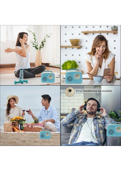 USB Bt Sd Fm Aux Bağlantısı ile Vintage Çok Fonksiyonlu Bluetooth Radyo Retro Tasarım Ev ve Ofis Için Ideal (Yurt Dışından) indirimleri