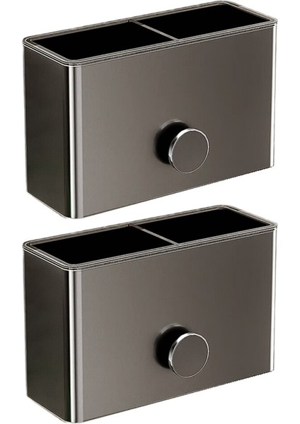 Alüminyum Diş Fırçası Tutucu Duvara Monte - Diş Fırçası Diş Macunu Için Yerden Tasarruf Sağlayan Banyo Organizatörü (Yurt Dışından)