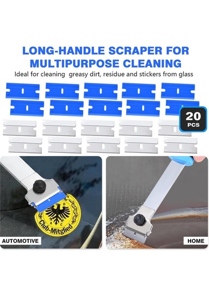 Ocak Boyasını Temizlemek Için 10 Adet Ekstra Yedek Metal ve 10 Adet Plastik Bıçaklı Bıçak Kazıyıcı Aracı (Yurt Dışından) indirimleri