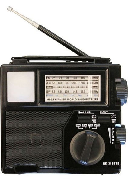 Güneş Enerjili Taşınabilir Acil Durum Radyo Müzik Çalar LED El Feneri Fm Am Sw Radyo Alıcısı Telefon Şarj Cihazı Çok Fonksiyonlu (Yurt Dışından)