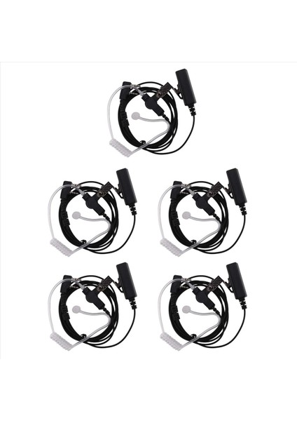 5x Fbi 2pin Gizli Akustik Hava Tüpü Güvenlik Kulaklık Kulaklık Mic Walkie Talkie Kulaklık Kulaklık Kenwood Baofeng (Yurt Dışından)