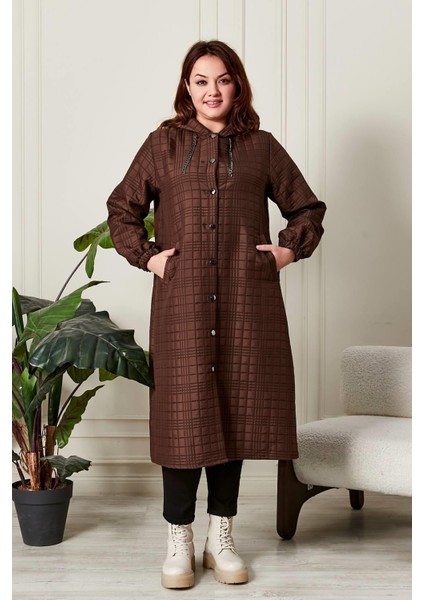 Kadın Büyük Beden Kapitone Kap fırsatları