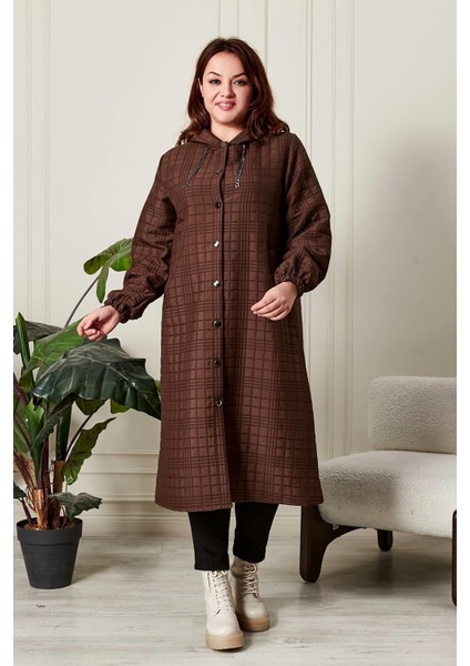 Kadın Büyük Beden Kapitone Kap indirimleri