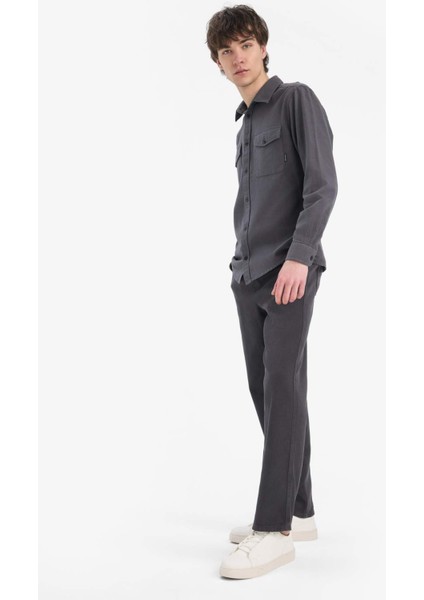 %100 Pamuk Bol Rahat Kesim Wide Leg Geniş Paça Yazlık Keten Görünümlü Pantolon D7285AX25SP