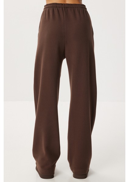 Çok Yumuşak Dokulu Selanik Eşofman Altı LUB0063 Koyu Kahverengi indirimleri