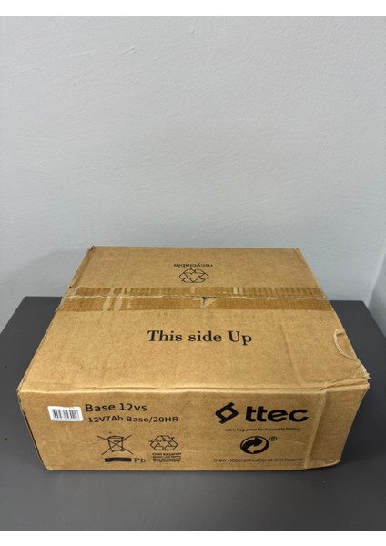 12V 7AH Bakımsız Kuru Akü 8 Adet (1 Koli)