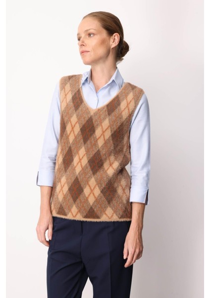 Kadın Baklava Desenli Süveter 37