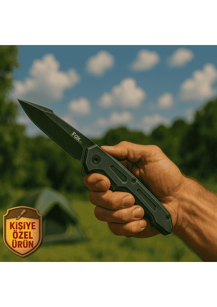 Eskitme Metal Polimer Saplı Isme Özel Yazılı 9CR13MOV Kalite Paslanmaz Çelik Avcı Kamp Bıçağı fiyatları