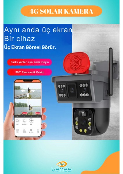 4g Sim Kartlı Solar Güneş Enerjili Full Hd Çift Kameralı Extra Ledli Akıllı Smart Güvenlik Kamerası modelleri