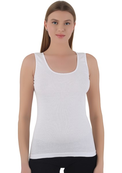 Kadın 1'li Ribana Kumaşlı Kalın Askılı Atlet