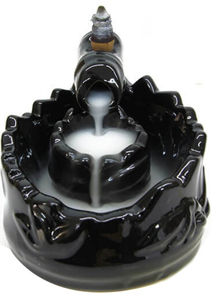 Havuz Tasarım Siyah Renkli Geri Akışkanlı Seramik Tütsülük